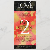 Menu Élégante fête du 2e anniversaire du Mariage Garnet (Dos)