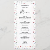 Menu Élégante Fleur Sauvage (Devant)