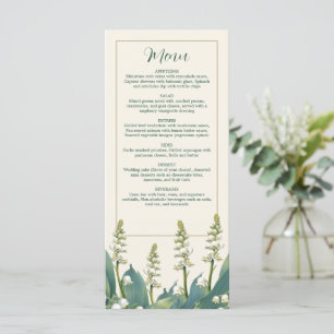 Menu Elégante Lily du Mariage de la vallée