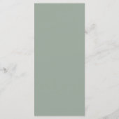 Menu Élégante Lune et étoiles Sage Mariage vert (Dos)