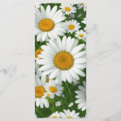 Menu Elégante marguerite blanche champs fleuris blancs (Dos)