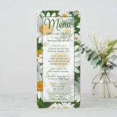 Menu Elégante marguerite blanche champs fleuris blancs (Debout devant)