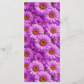 Menu Élégante marguerite florale magenta rose foncé (Dos)