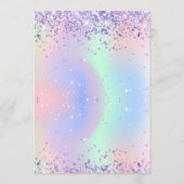 Menu Elégante Parties scintillant Sparkly Bridal Brunch (Dos)