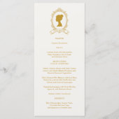 Menu Élégante réception de mariage bleu et or de l'ère (Devant)
