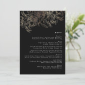 Menu Elégante Réception De Mariage Botanique Tirée À La (Debout devant)