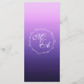 Menu Elégante Réception Rose violet noir (Dos)
