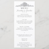 Menu Elégante Réception Versailles Gris (Devant)