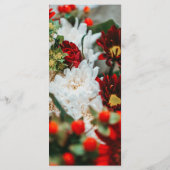 Menu Élégante roses rouges fleurs fleurs Mariage floral (Dos)