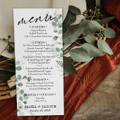 Menu Élégante Simple Typographie contemporaine Verdure