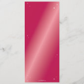 Menu Élégante Toile d'Araignée Diamant Rose Chaud Plat  (Dos)