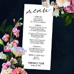 Menu Élégante Typographie contemporaine simple Noir Bla<br><div class="desc">La distinction de cette suite est due à la police d'écriture contemporaine utilisée pour les phrases d'accent. Dans cette pièce spécifique, cette élégante police de caractères a été utilisée pour créer un graphique qui se contente de lire "menu" en haut. Utilisez les champs modèle pour ajouter vos données personnelles. L'arrière...</div>