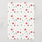 Menu Elégante verdure Florale Mariage d'hiver (Dos)