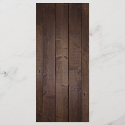 Menu Élégante verdure grange bois comté mariage rustiqu (Dos)