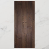 Menu Élégante verdure grange bois comté mariage rustiqu (Dos)