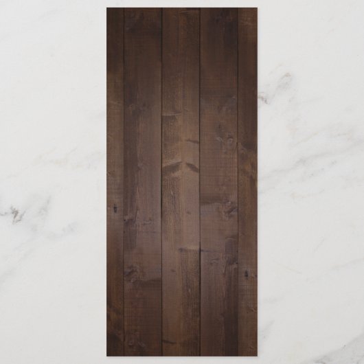 Menu Élégante verdure grange bois comté mariage rustiqu (Dos)