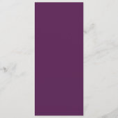 Menu Elégantes boucles d'argent sur Plum violet Mariage (Dos)