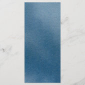 Menu Élégantes fleurs célestes, Aquarelle bleue, Floral (Dos)