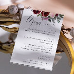 Menu Élégantes fleurs roses roses. Mariage fleuri du ja<br><div class="desc">Aquarelle fine délicate florale Menu avec fleurs roses de marron rose pour mariage de jardin botanique. Convient pour l'anniversaire,  l'anniversaire et toute autre fête. Veuillez me contacter si vous avez besoin d'autres articles.</div>