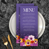 Menu Élégantes marguerites avec Mariage à Parties scint