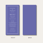 Menu Elegantl Formal Purple Wedding