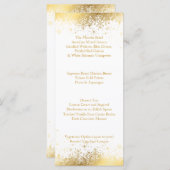 Menu Élégants flocons de neige blancs et dorés (Devant / Derrière)