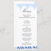 Menu Élégants Snowflakes Winter Wonderland (Devant / Derrière)