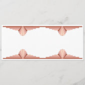 Menu Éléments Art déco dans une palette d'or rose (Devant)