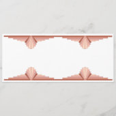 Menu Éléments Art déco dans une palette d'or rose (Dos)