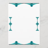 Menu Éléments Art déco en vert cyan (Dos)