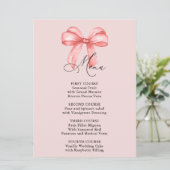 Menu Elle noue la Fête des mariées arc rose noeud (Debout devant)