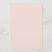 Menu ELLE Rose Fleur Élégant Mariage (Dos)