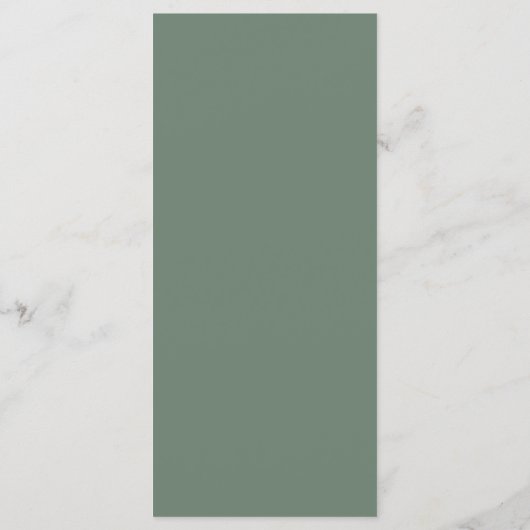Menu EMELIA Simple Modern Mountain Sage Rustique Mariag (Dos)