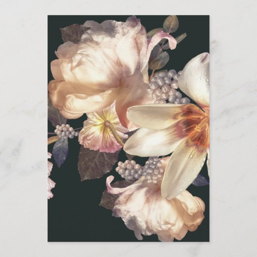 Menu Emerald Antique Vintage Wedding (Dos)