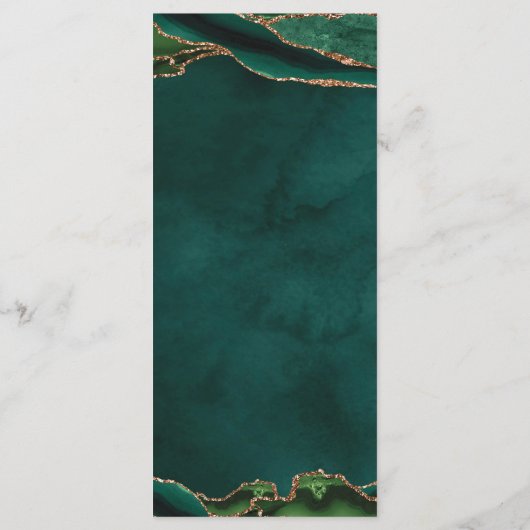 Menu Emerald et Gold Rose (Dos)