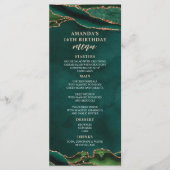 Menu Emerald et Gold Rose (Devant)