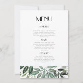 Menu Emerald Forest Kaart (Voorkant)