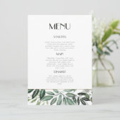 Menu Emerald Forest Kaart (Staand voorkant)