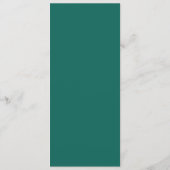 Menu Emerald Green Style moderne Mariage (Dos)
