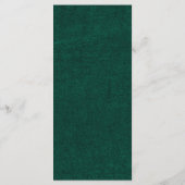 Menu Emerald Greenery Mariage botanique Vintage (Dos)