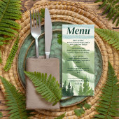 Menu Emerald Greenery Mountain Pine Rustic Mariage