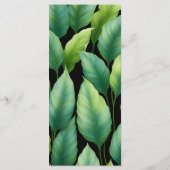 Menu Emerald Hummingbird Tropical Feuille Mariage (Dos)