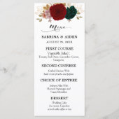 Menu Émeraude de Bourgogne de Bourgogne Mariage floral (Devant)