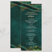 Menu Émeraude et Or Rose (Devant / Derrière)