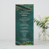 Menu Émeraude et Or Rose (Debout devant)