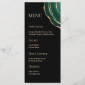 Menu Émeraude vert agate noir (Devant)