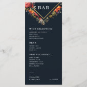 Menu en Bar voor een bruiloft in stijl en el (Achterkant)