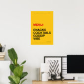 MENU : EN-CAS – Affiche drôle pour la cuisine (Bureau à domicile)