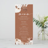 Menu en herbe de Pampas Boho en terre cuite (Debout devant)