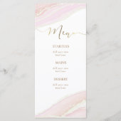 menu en marbre rose pastel (Devant)